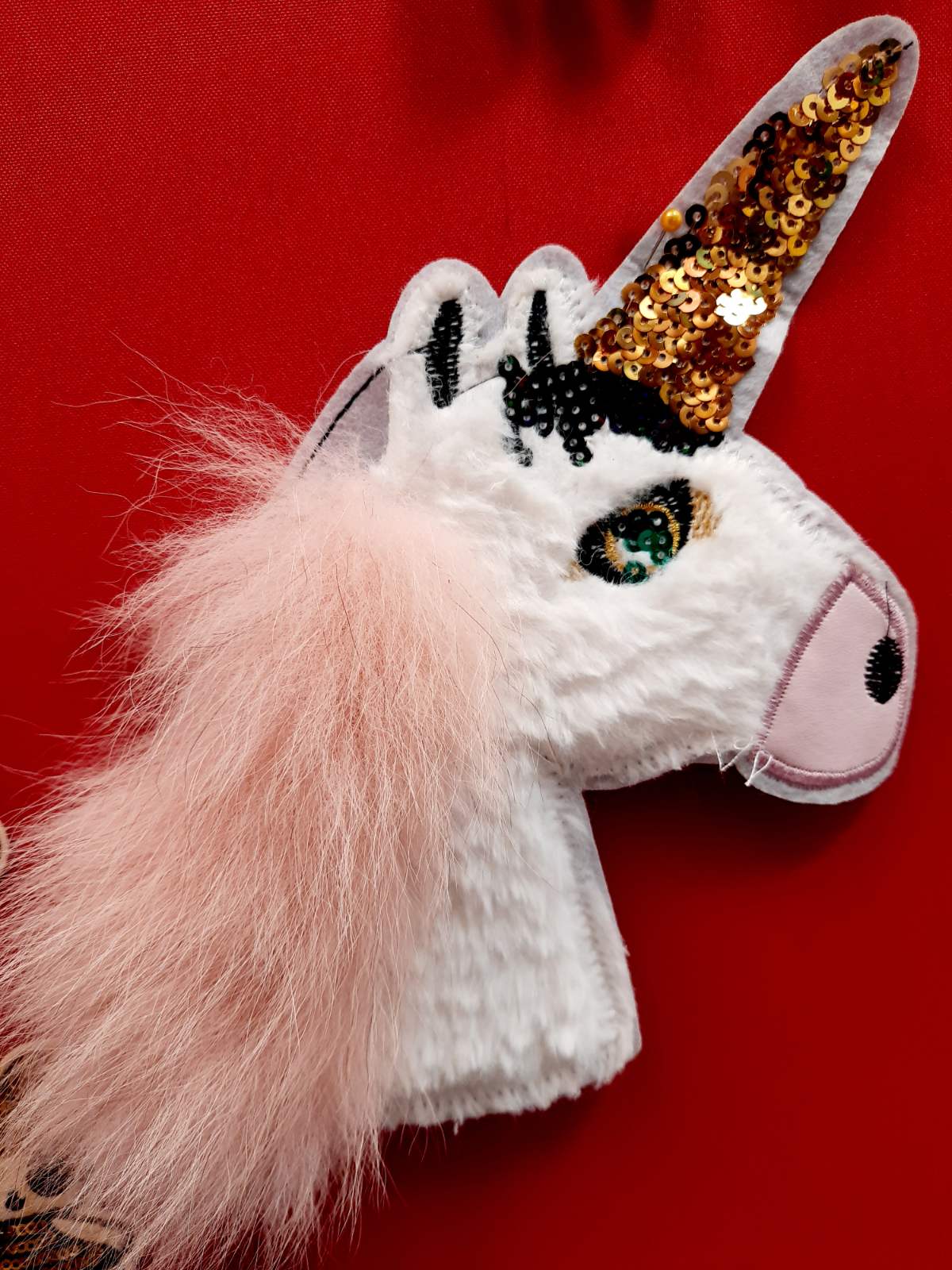 Аплікація нашивна Єдиноріг хутро