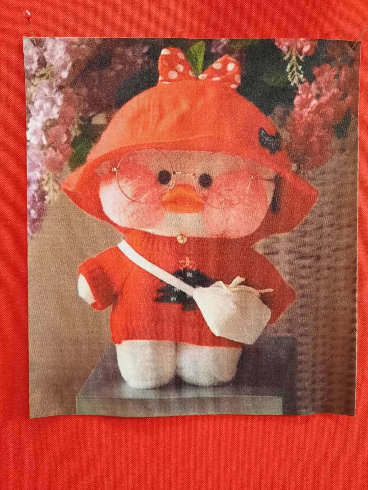 Аплікація нашивна Утя в червоному