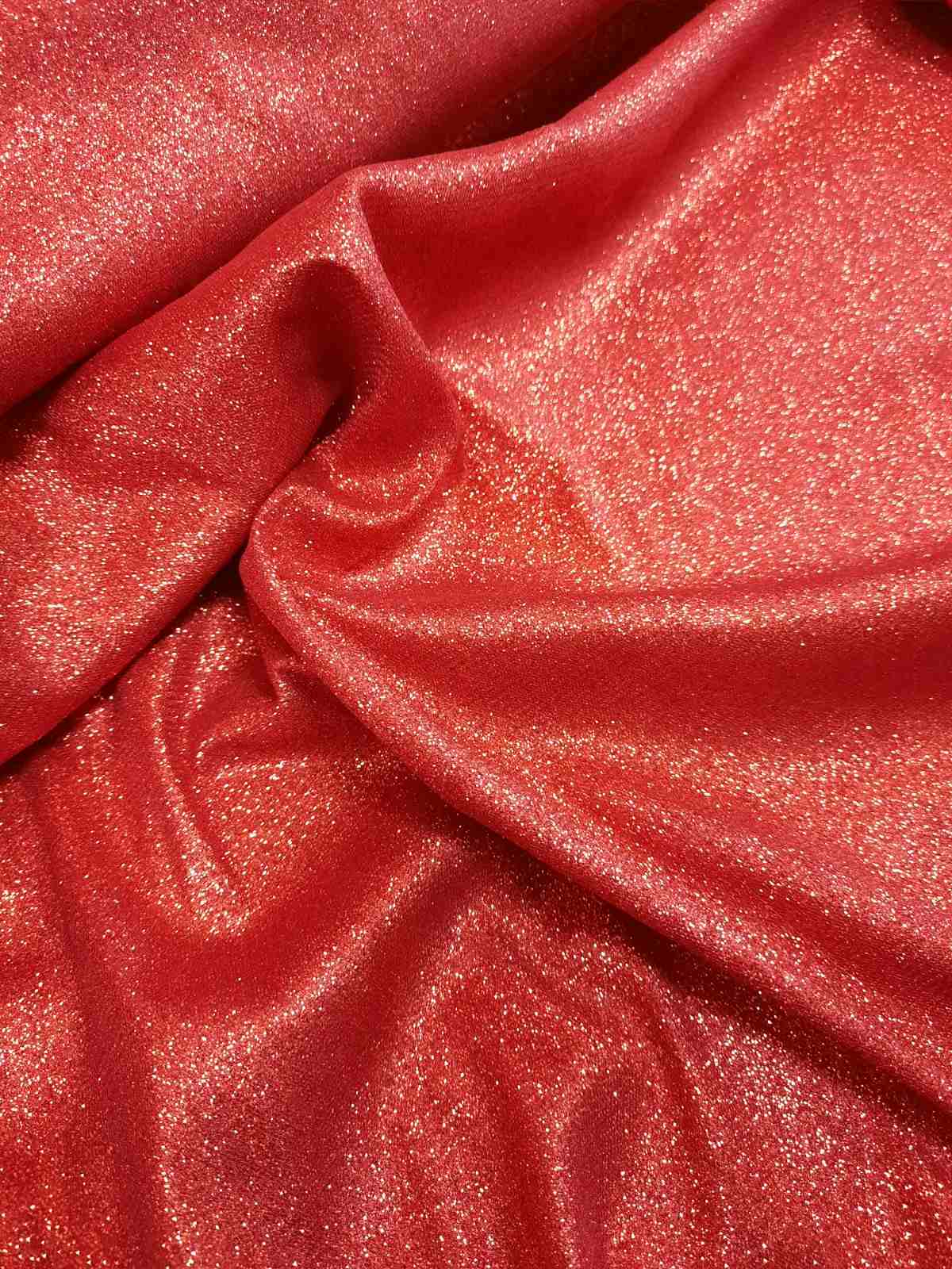 Трикотаж люрекс червоний