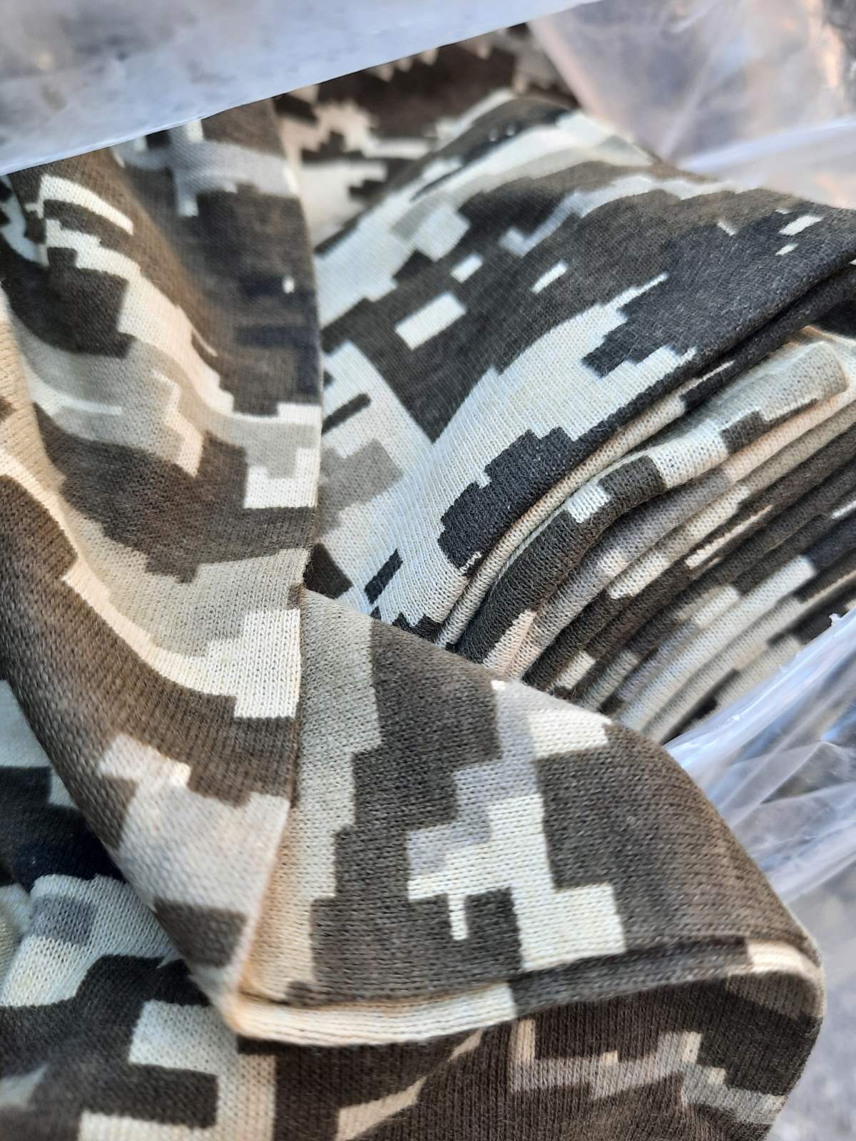 Трикотаж кулір камуфляж піксель